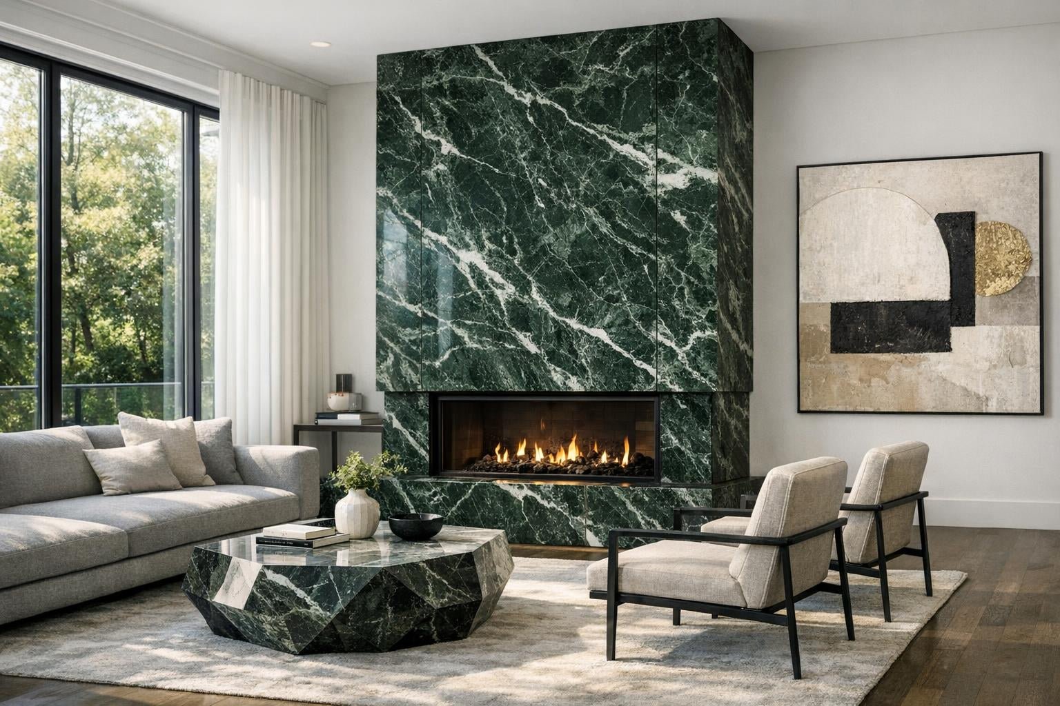 Elevate Interiors with Verde Alpi Marble by Zicana Boutique