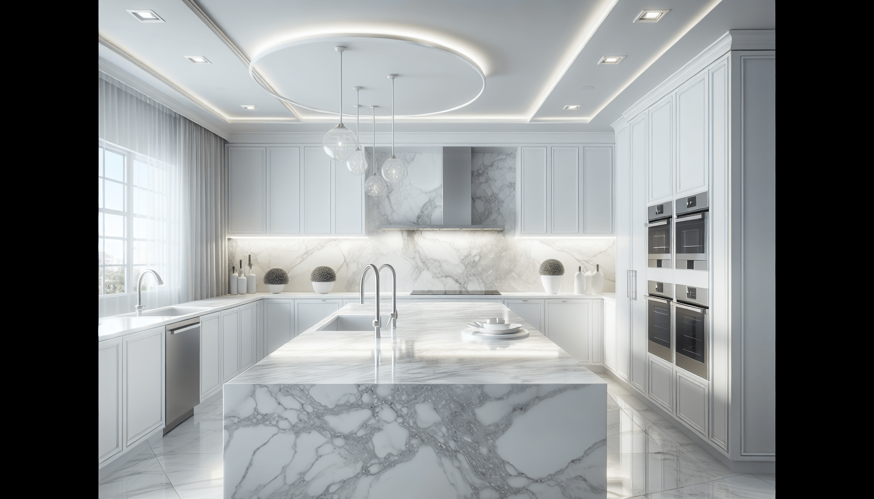 Elevate Kitchens with Stunning White Marble Countertops – Zicana Boutique