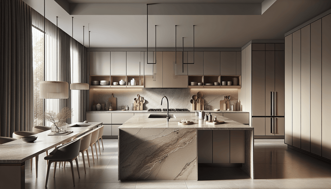 Elevate Spaces: Elegant Beige Quartz Countertops for Discerning Designers - Z Boutique by Marble Couture