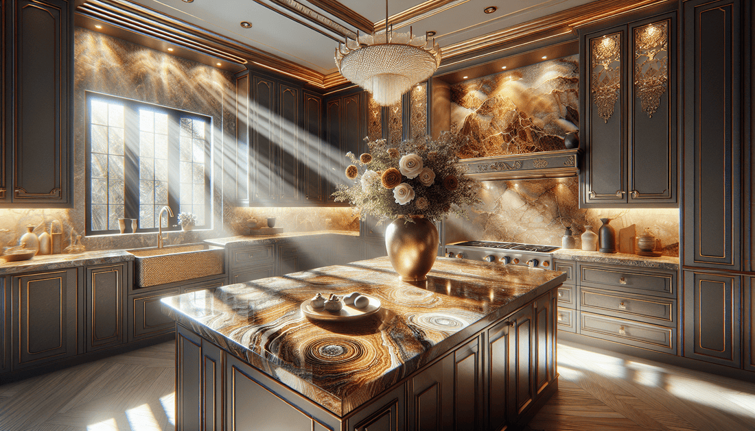 Elevate Spaces with Exquisite Golden Granite from Zicana Boutique - Z Boutique by Marble Couture