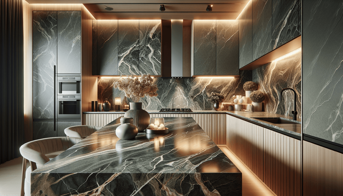 Elevate Spaces with Luxurious Green Marble Kitchen Countertops - Z Boutique by Marble Couture