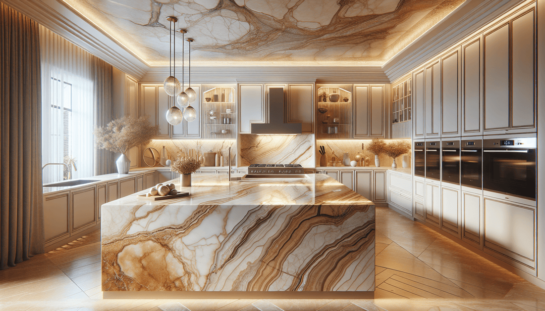 Elevate Spaces with Timeless Tan Marble Countertops - Z Boutique by Marble Couture