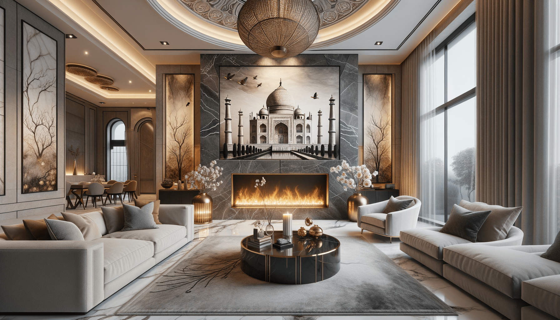 Elevate Your Fireplace with Taj Mahal Quartzite Elegance – Zicana Boutique