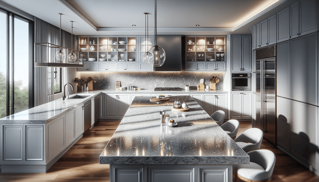 Enhance Spaces with Sparkling Grey Quartz Countertops - Z Boutique by Marble Couture