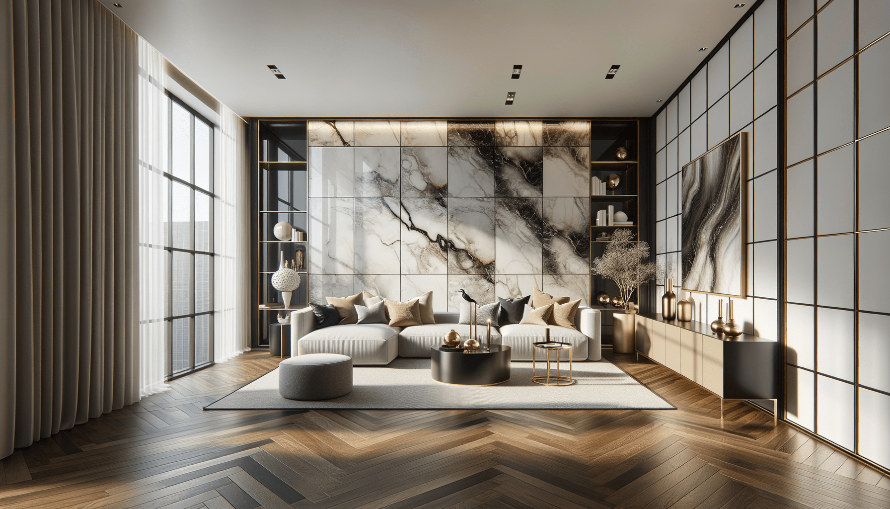 Porcelain Slabs Wall Ideas for Bold, Luxe Interior Designs – Zicana ...