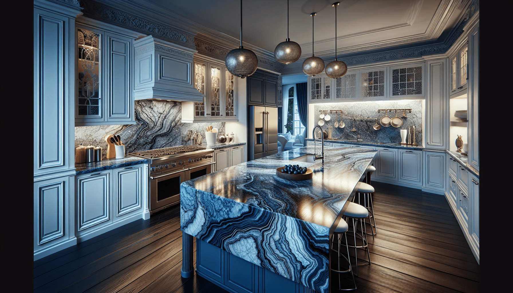Stunning Blue Granite Countertop Colors for Luxury Home Design ...