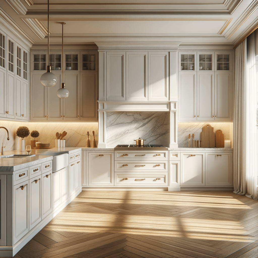 Taj Mahal Quartzite and White Cabinets Elevate Timeless Spaces – Zicana ...