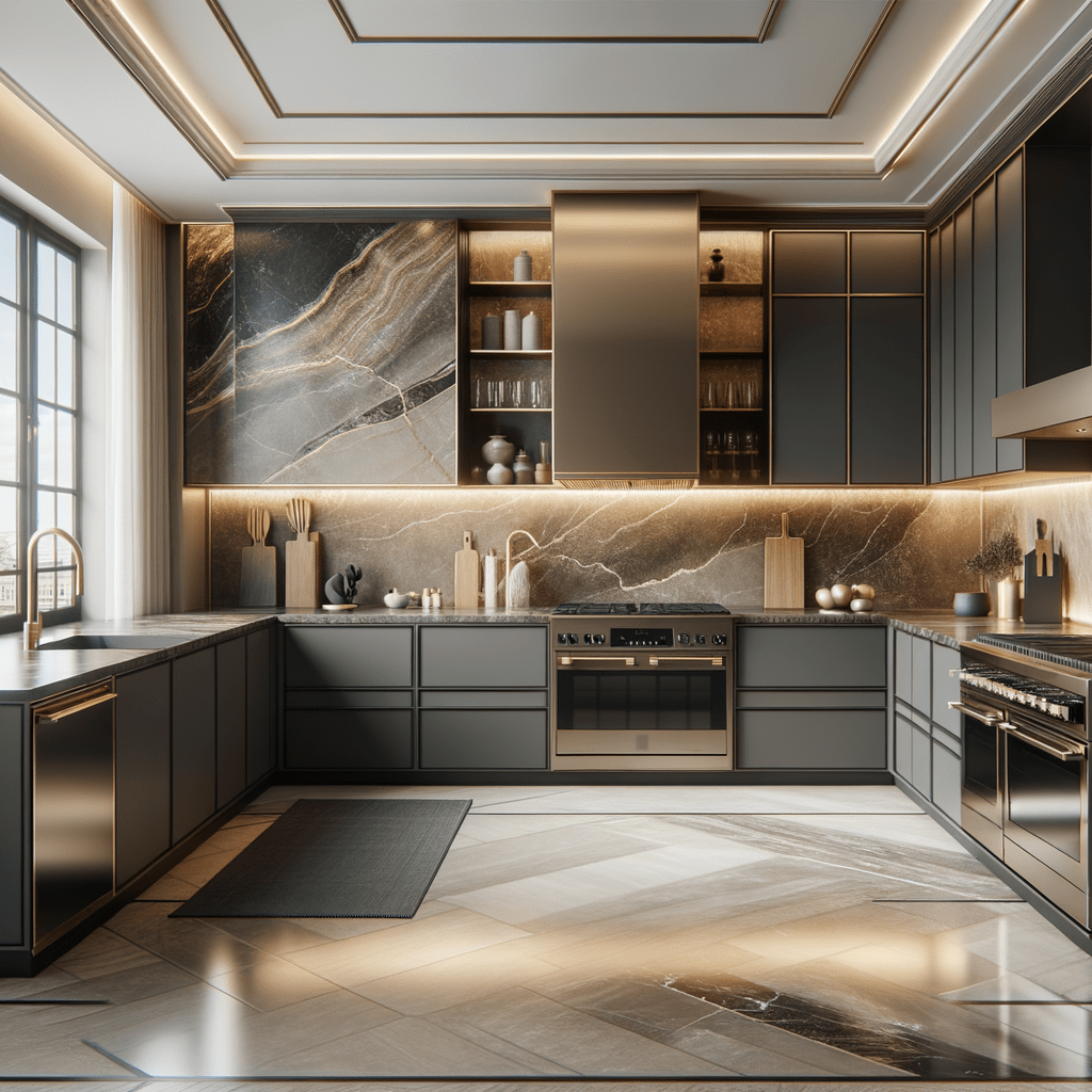 Taj Mahal Quartzite Black Cabinets Elevate Luxury Kitchen Design ...