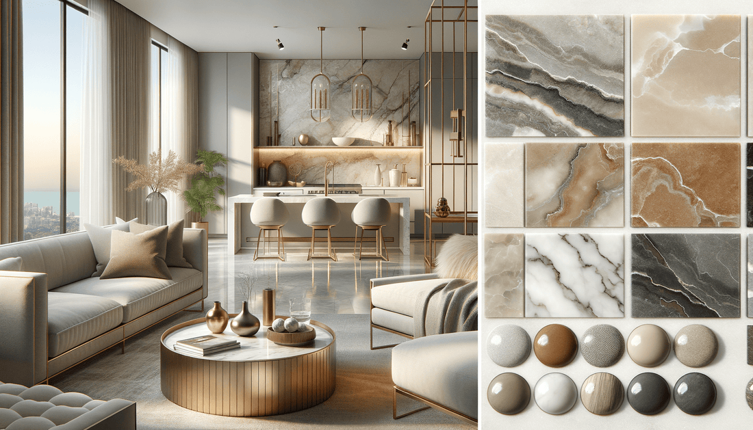 Taj Mahal Quartzite Mood Board Ideas for Luxe Interiors - Zicana Boutique