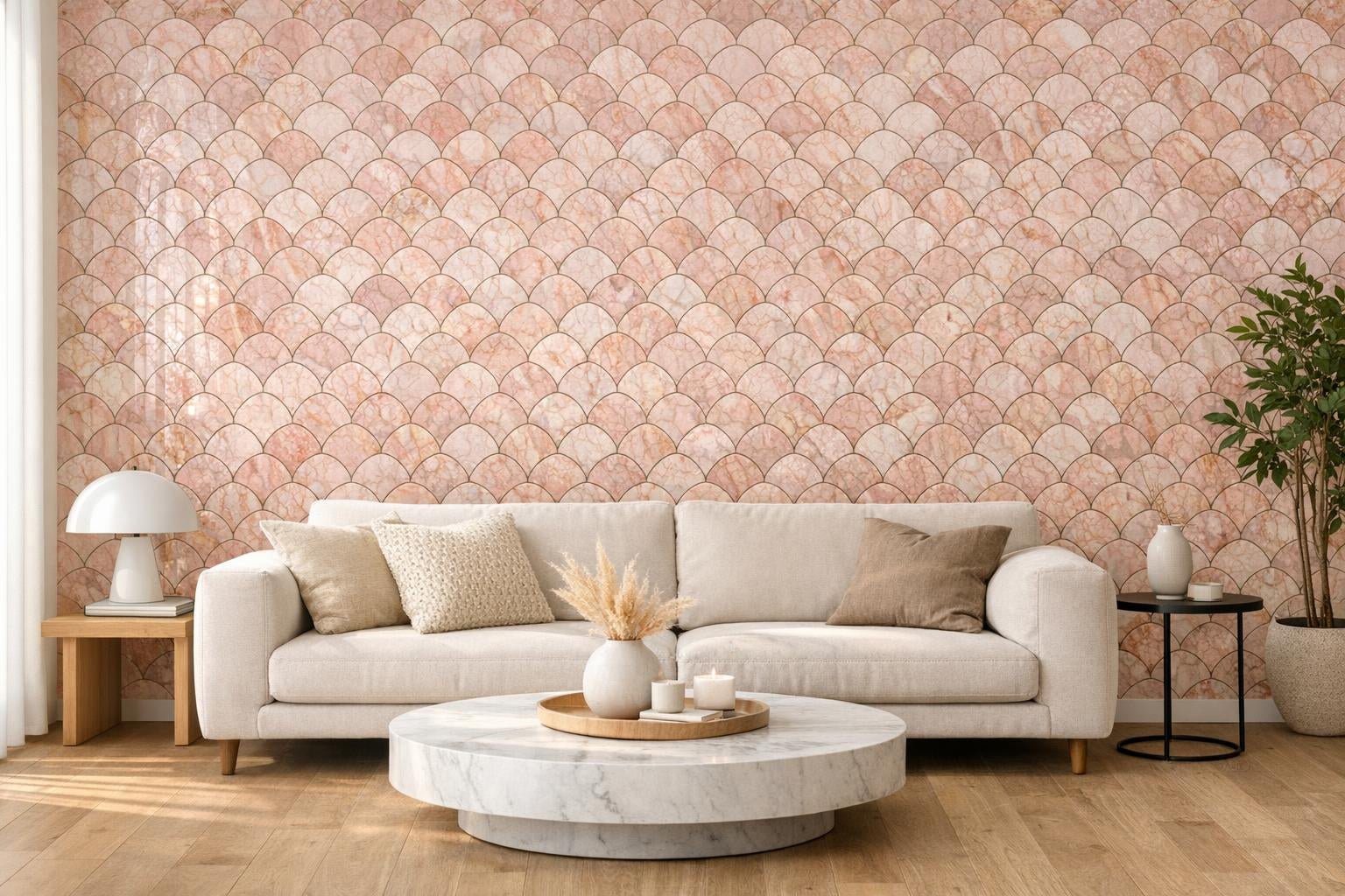 Transform Interiors with Penny Lane Pink Marble Mosaic – Zicana Boutique
