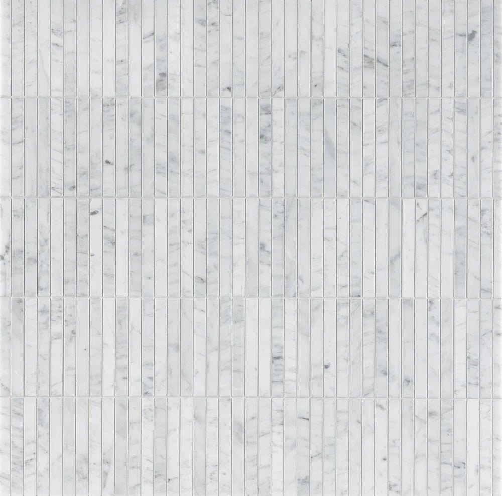 Abbey Road Bianco Carrara Marble Mosaic Artistic Tile - Zicana Boutique - 1