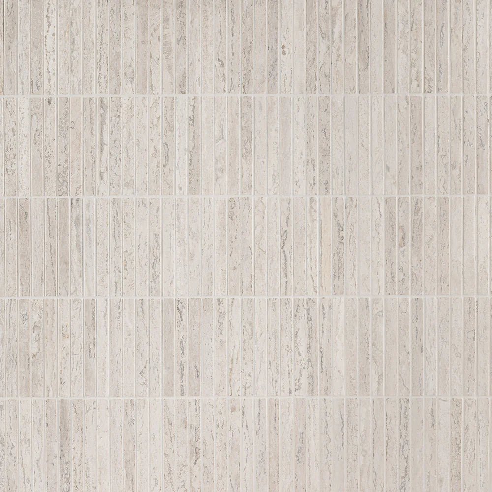 Abbey Road Birch White Travertine Mosaic Artistic Tile - Zicana Boutique - 1