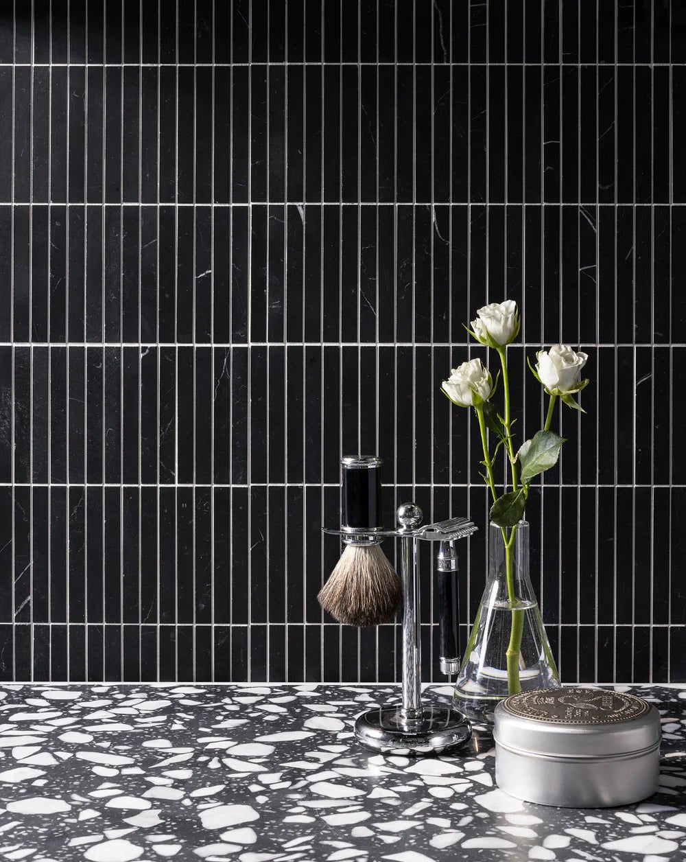Abbey Road Nero Marble Mosaic Artistic Tile - Zicana Boutique - 2