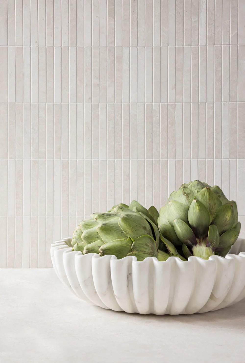 Abbey Road White Sand Marble Mosaic Zicana Boutique - Zicana Boutique - 2