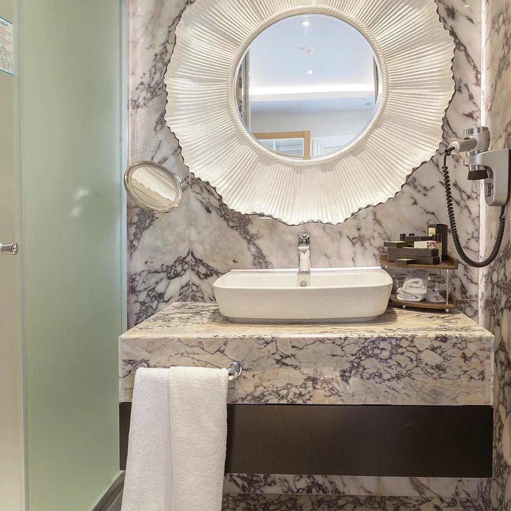 Afyon Violet Marble Hexagon Field Tile 10 1/2'' Zicana Boutique - Zicana Boutique - 2