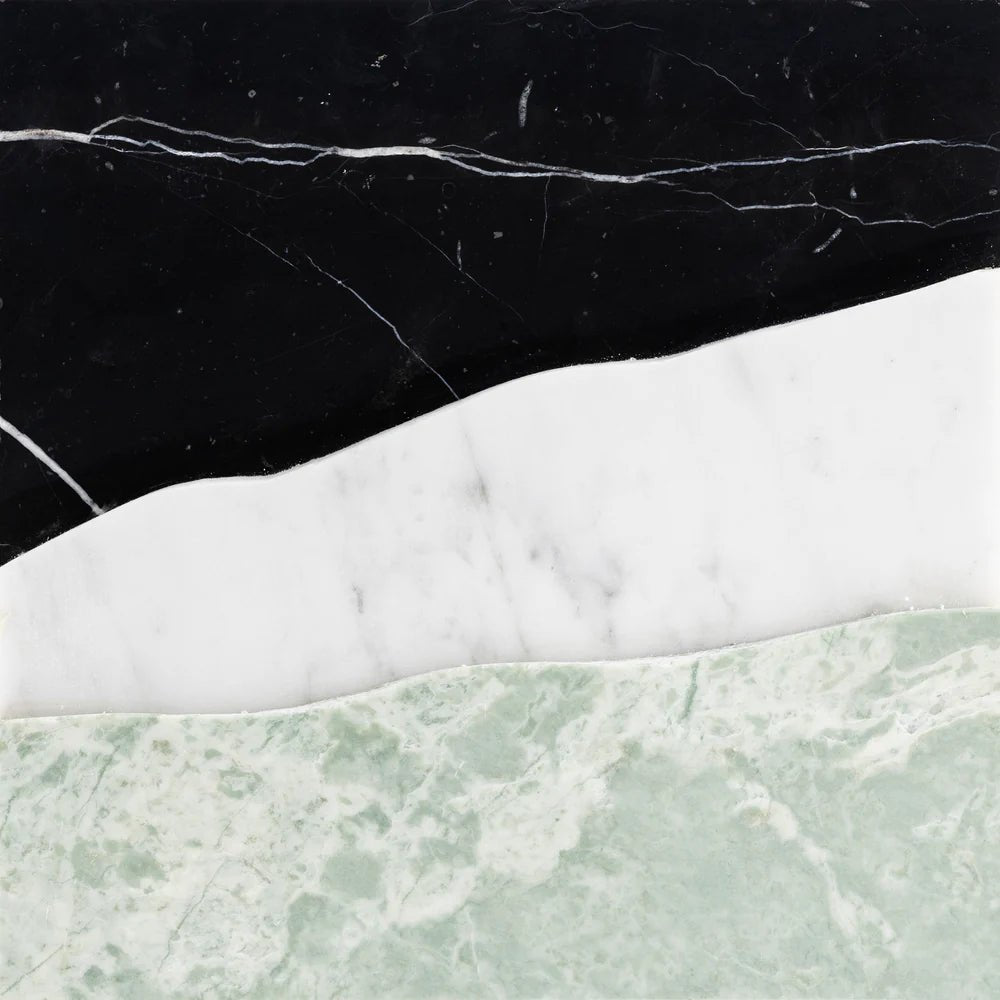 Ali Budd Kata Green Marble Dimensional Tile Artistic Tile - Zicana Boutique - 4