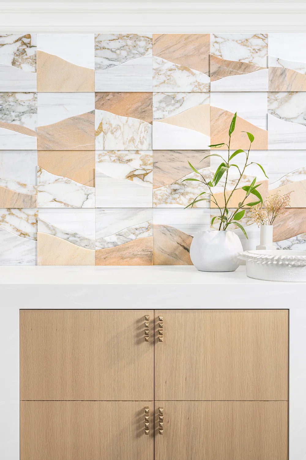 Ali Budd Kata Rosa Marble Dimensional Tile Zicana Boutique - Zicana Boutique - 4