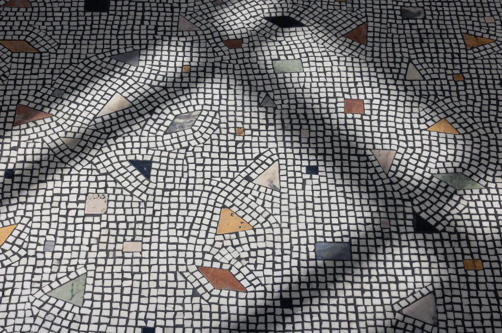 Alison Rose Artifact Bianco Dolomiti Mosaic Artistic Tile - Zicana Boutique - 4