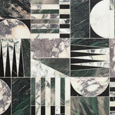 Alison Rose Euclid Large Green Waterjet Mosaic Artistic Tile - Zicana Boutique - 1