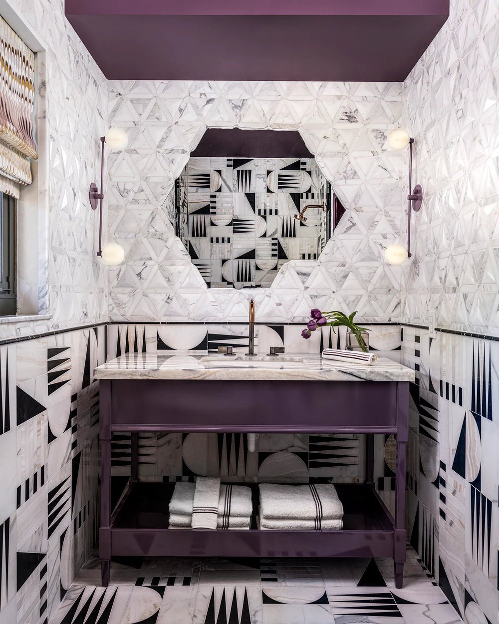 Alison Rose Euclid Large Onyx Waterjet Mosaic Artistic Tile - Zicana Boutique - 4