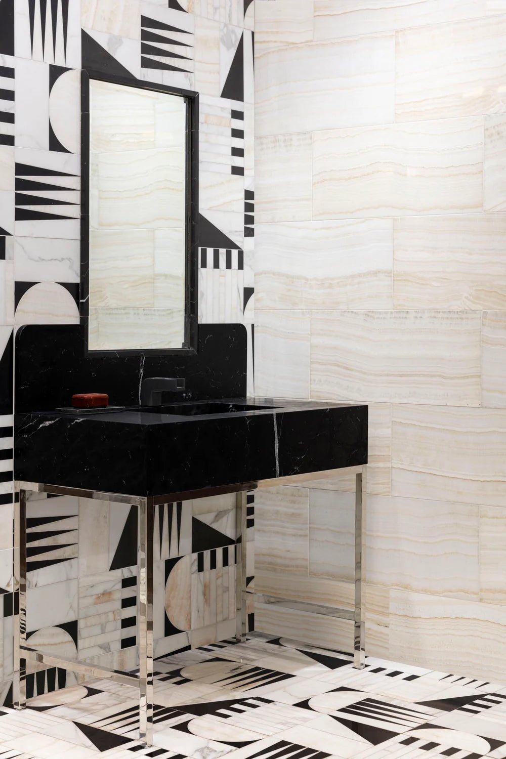Alison Rose Euclid Large Onyx Waterjet Mosaic Artistic Tile - Zicana Boutique - 2
