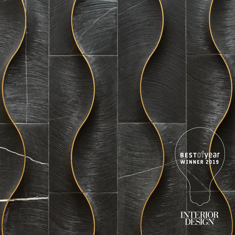 Alison Rose Zephyr Nero Marble Dimensional Tile Artistic Tile - Zicana Boutique - 1