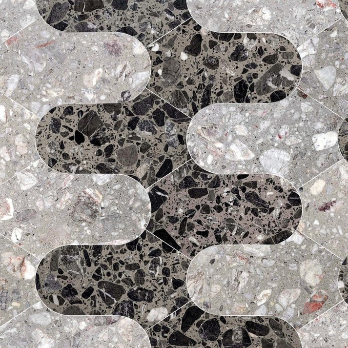 Allen River Geometric Terrazzo Waterjet Tile Zicana Boutique - Zicana Boutique - 1