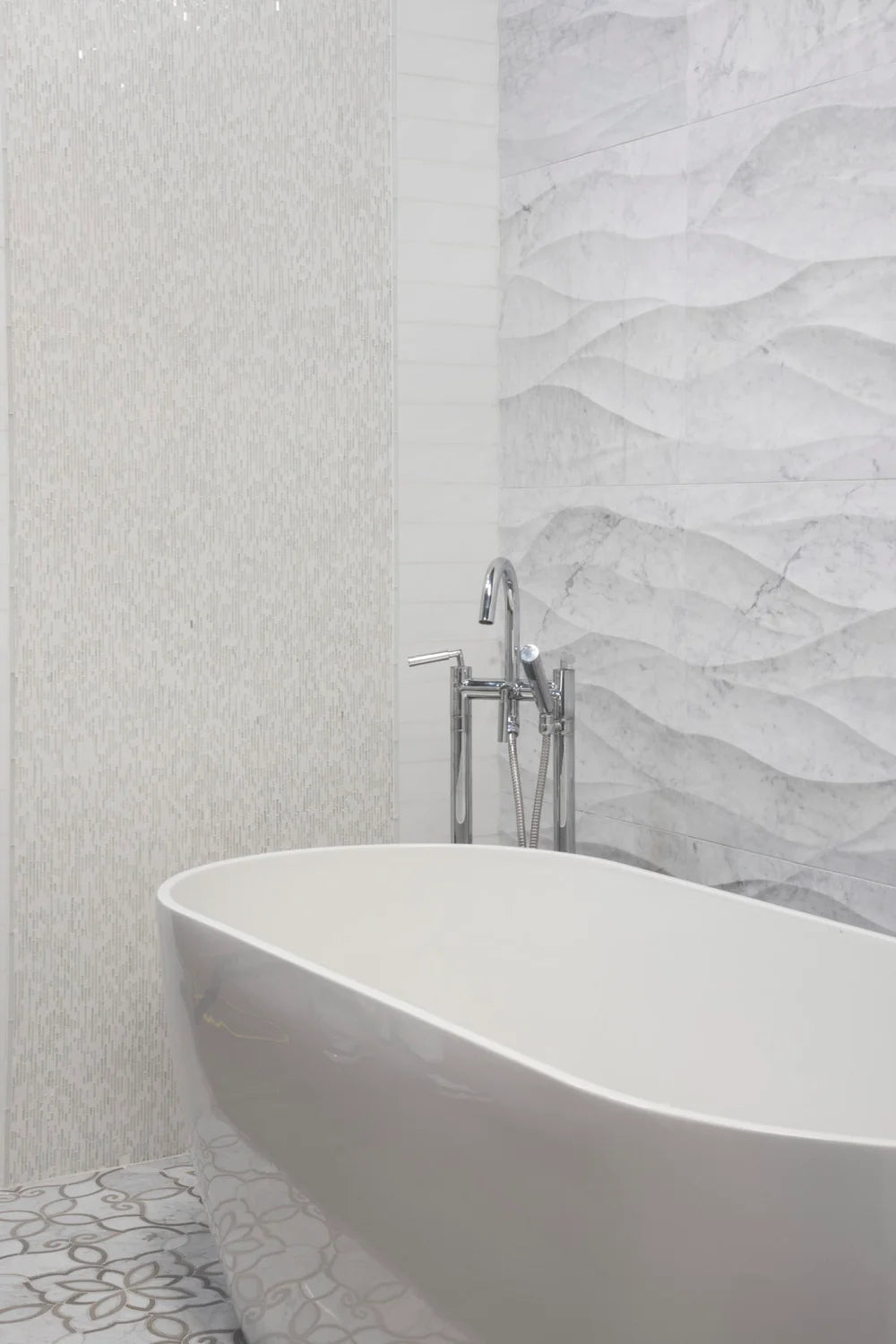 Ambra Bianco Carrara Marble Dimensional Tile Zicana Boutique - Zicana Boutique - 4