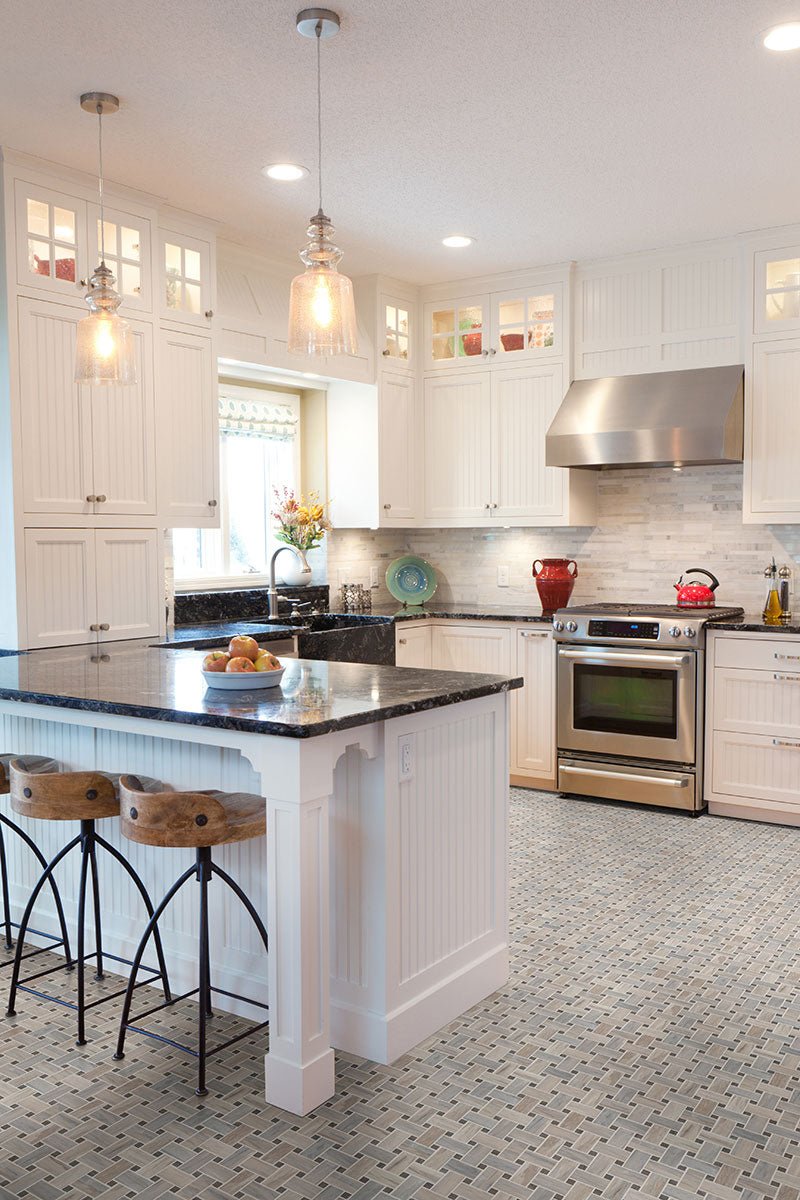 Angora Marble MSI Mosaic Tiles 12" X 12" Basketweave Pattern MSI - Zicana Boutique - 2