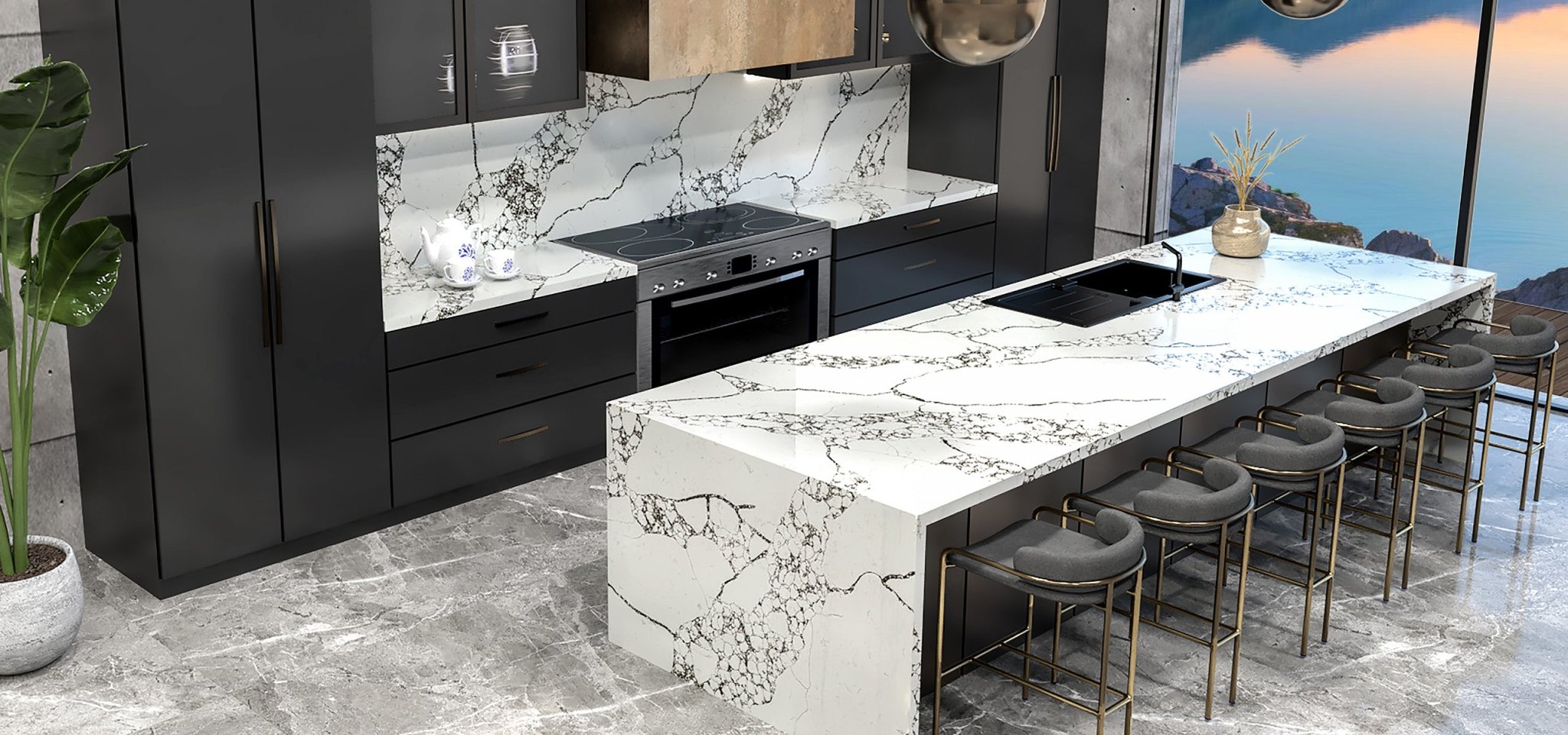 Arabascato Oro Variant Quartz Variant- Zicana Boutique -2