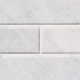 Arabescato Carrara Beveled Marble MSI Field Tiles 4" X 12" MSI - Zicana Boutique - 1