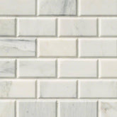 Arabescato Carrara Beveled Marble MSI Mosaic Tiles 12" X 12" Subway Pattern MSI - Zicana Boutique - 1