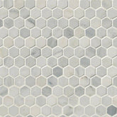 Arabescato Carrara Marble MSI Mosaic Tiles 12" X 12" 1" Hexagon Pattern MSI - Zicana Boutique - 1