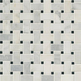Arabescato Carrara Marble MSI Mosaic Tiles 12" X 12" Basketweave Pattern MSI - Zicana Boutique - 1