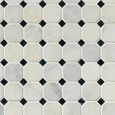 Arabescato Carrara Marble MSI Mosaic Tiles 12" X 12" Octagon Pattern MSI - Zicana Boutique - 1