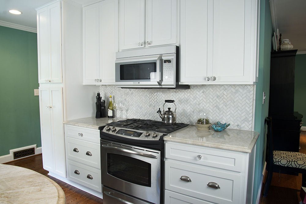 Arabescato Carrara Marble MSI Mosaic Tiles 12" X 13" Herringbone Pattern MSI - Zicana Boutique - 5