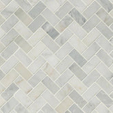 Arabescato Carrara Marble MSI Mosaic Tiles 12" X 13" Herringbone Pattern MSI - Zicana Boutique - 1