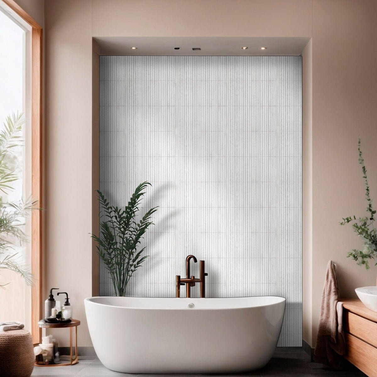 Arabescato Venato Marble MSI Field Tiles 4" X 12" Fluted Pattern MSI - Zicana Boutique - 10