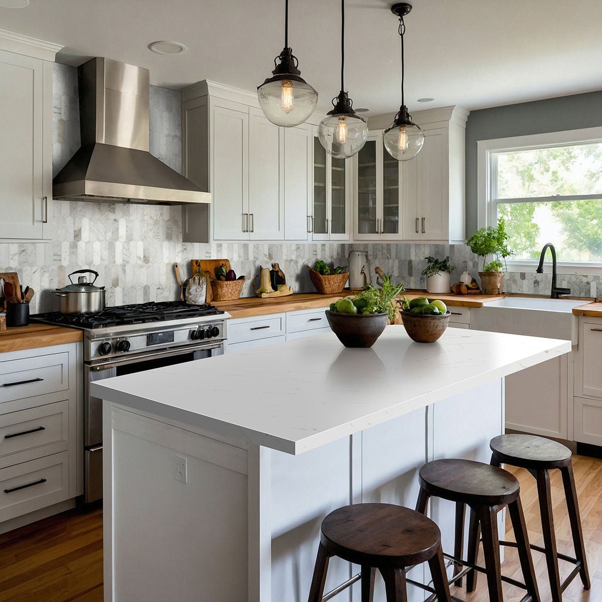 Arabescato Venato Marble MSI Mosaic Tiles 12" X 12" Picket Pattern MSI - Zicana Boutique - 5