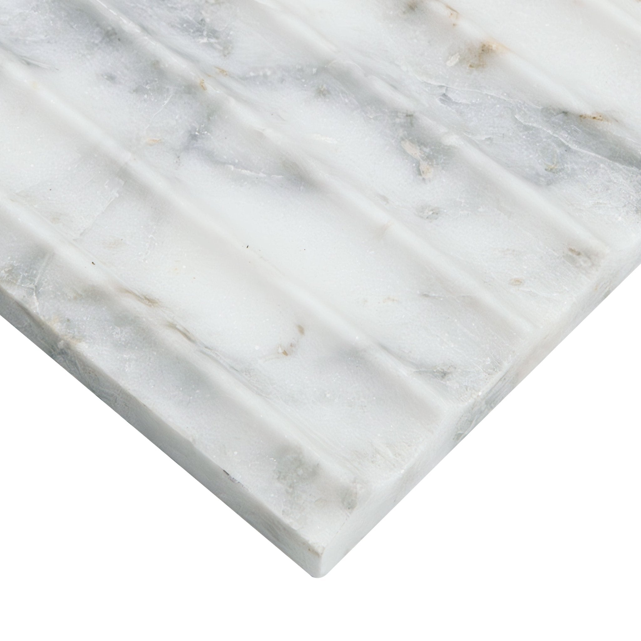 Arabescato Venato Valentino Fluto Marble MSI Field Tiles 12" X 24" Fluted Pattern MSI - Zicana Boutique - 3