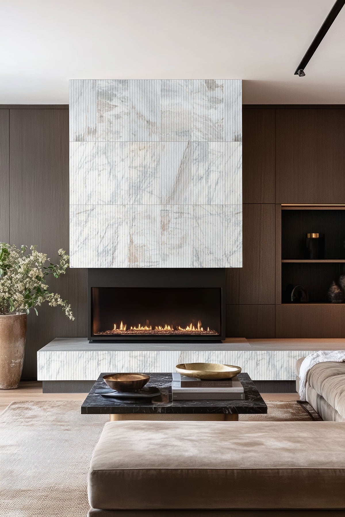 Arabescato Venato Valentino Fluto Marble MSI Field Tiles 12" X 24" Fluted Pattern MSI - Zicana Boutique - 6