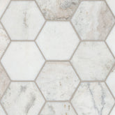 Arabescato Venato White Marble MSI Mosaic Tiles 10" X 13" Hexagon Pattern MSI - Zicana Boutique - 1