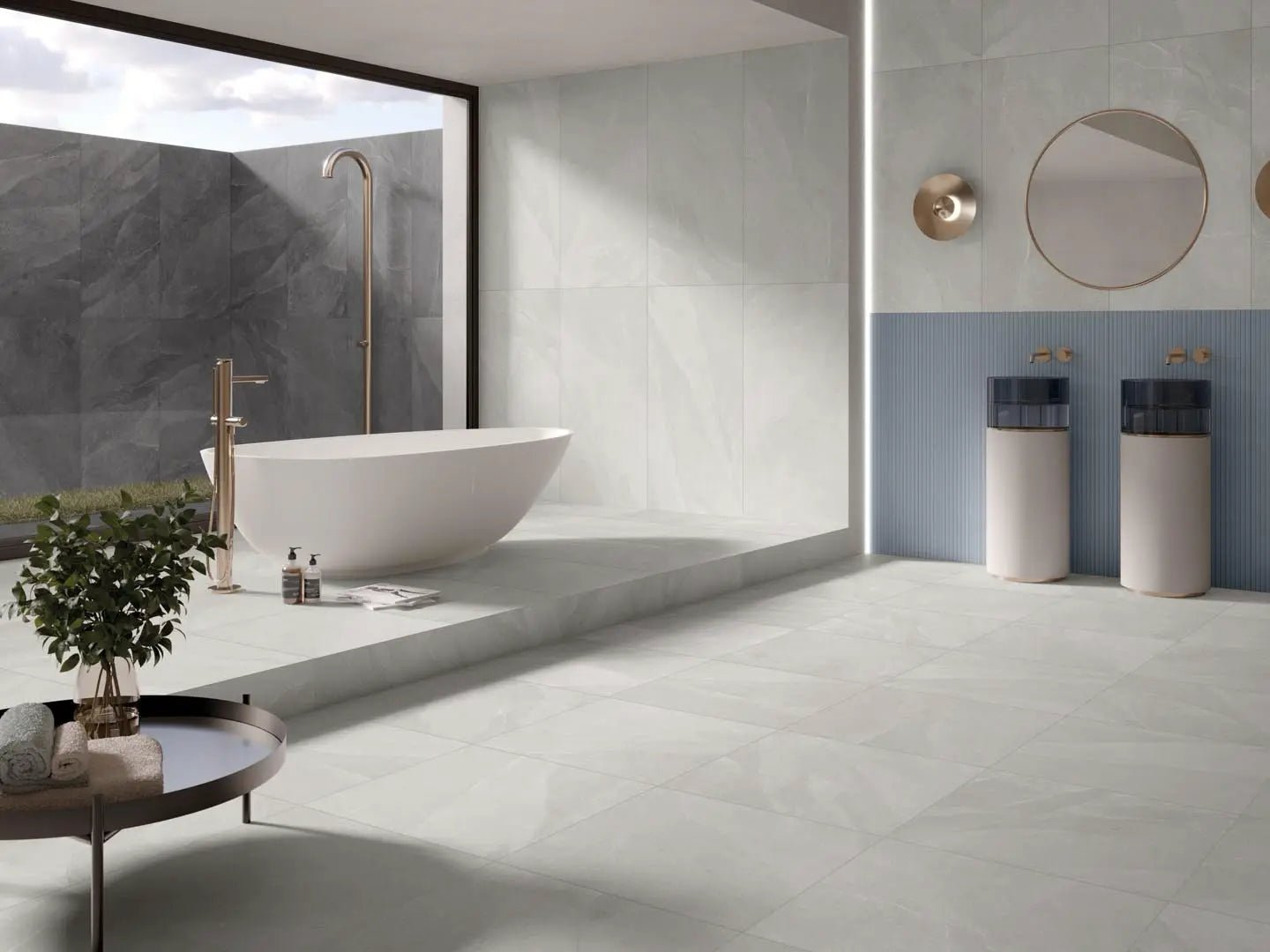 Armani Grey Raphael 48" x 96" Field Tile Raphael Porcelain - Zicana Boutique - 4