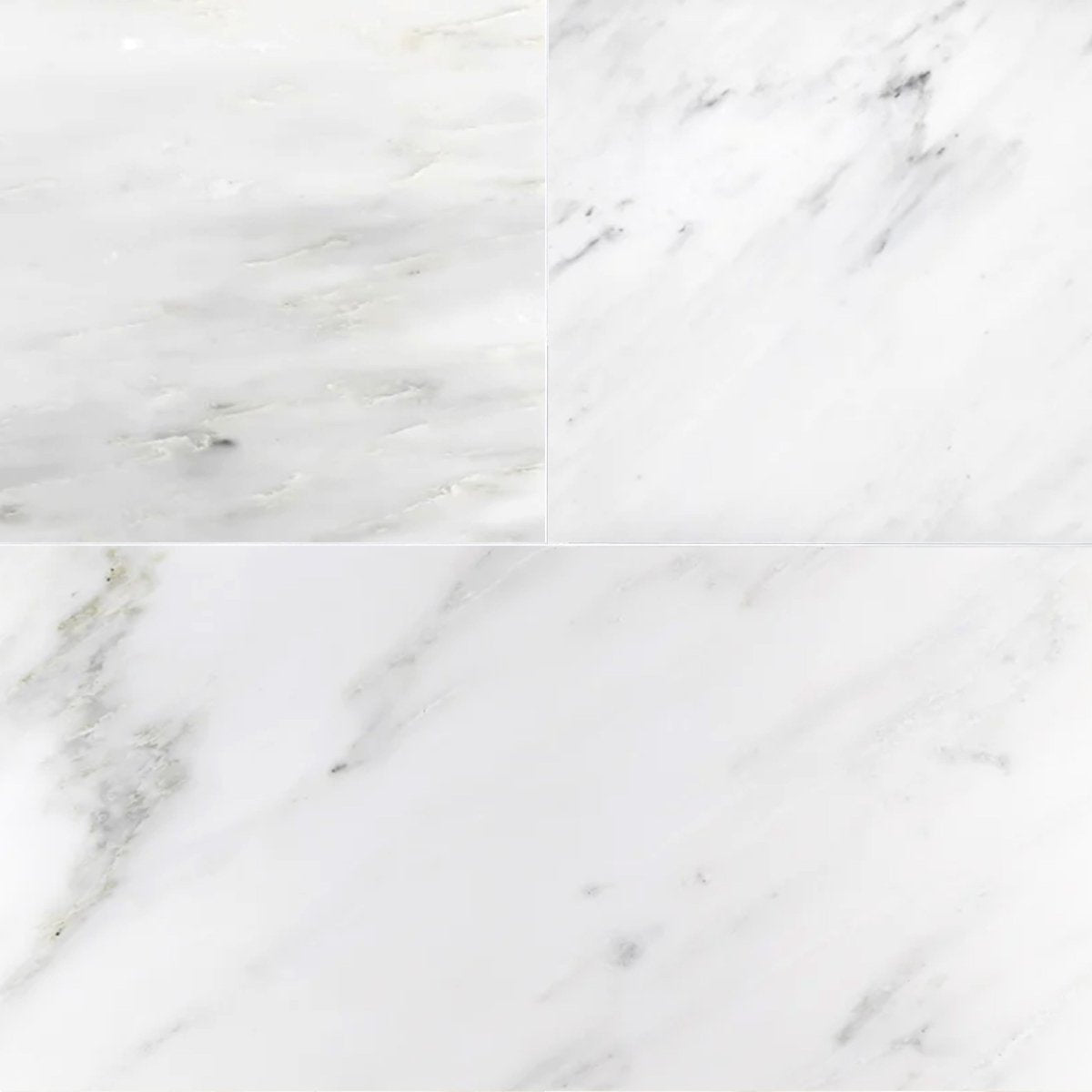 Asian White Polished Marble Field Tile 12''x24''x3/8'' Zicana Boutique - Zicana Boutique - 1
