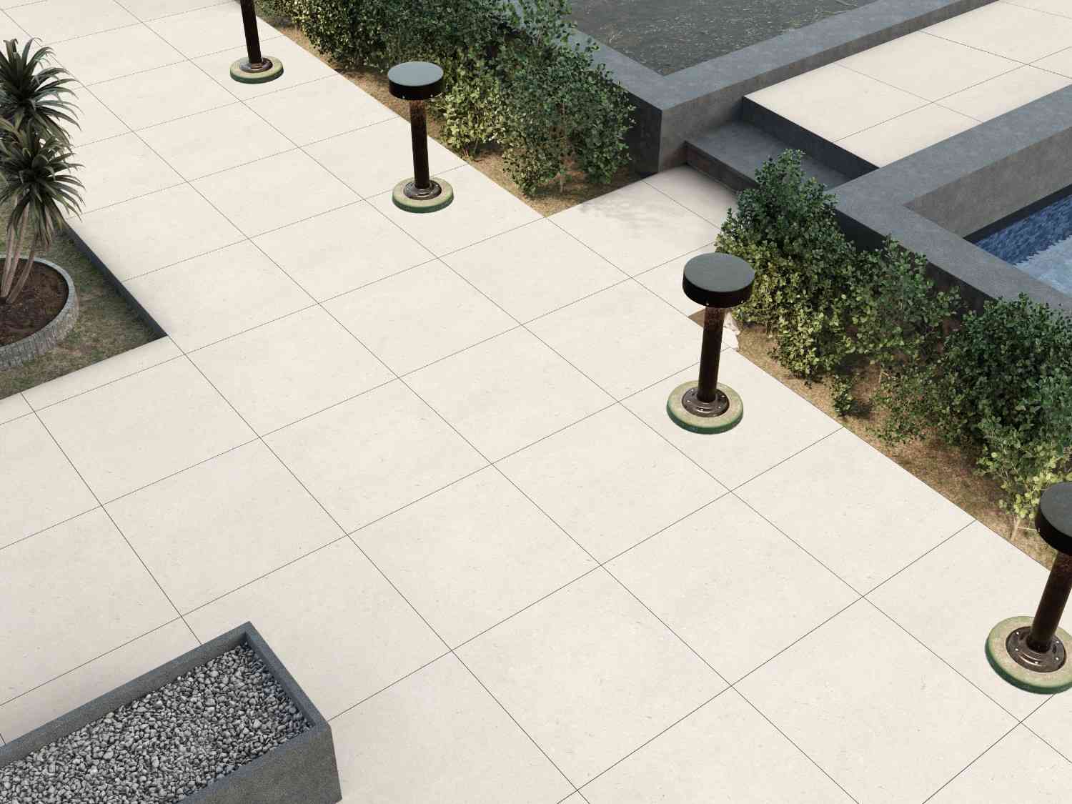Astor Pearl Porcelain Pavers 24" x 24" Italvivo - Zicana Boutique - 2
