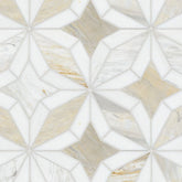 Athena Gold Estrella Marble MSI Mosaic Tiles 10" X 10" Geometric Pattern MSI - Zicana Boutique - 1