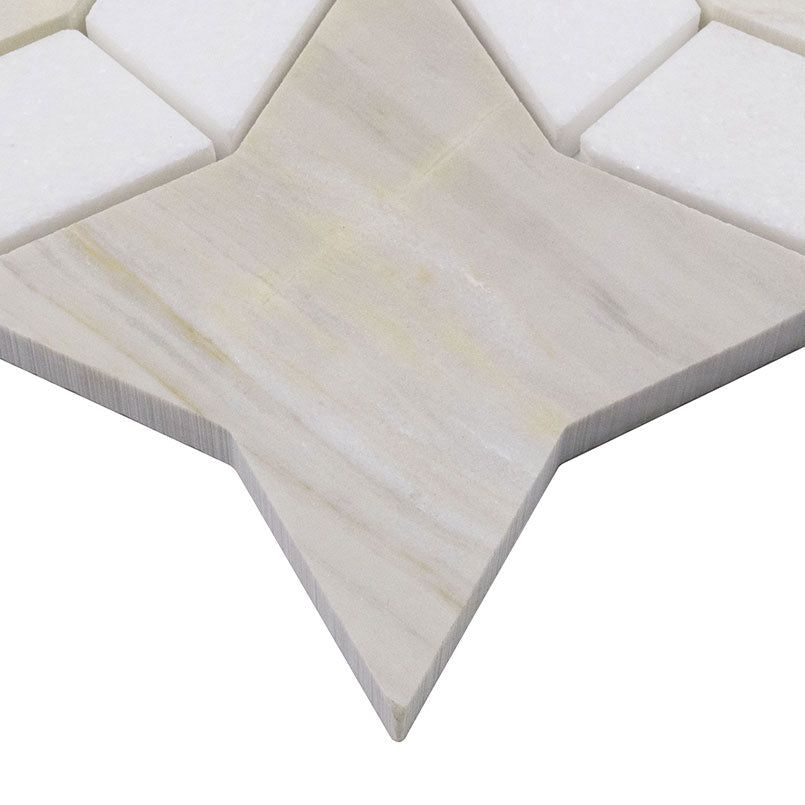 Athena Gold Estrella Marble MSI Mosaic Tiles 10" X 10" Geometric Pattern MSI - Zicana Boutique - 4