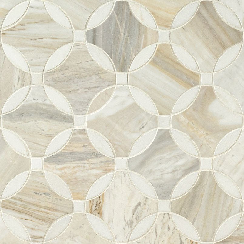 Athena Gold Lola Marble MSI Mosaic Tiles 10" X 10" Geometric Pattern MSI - Zicana Boutique - 1