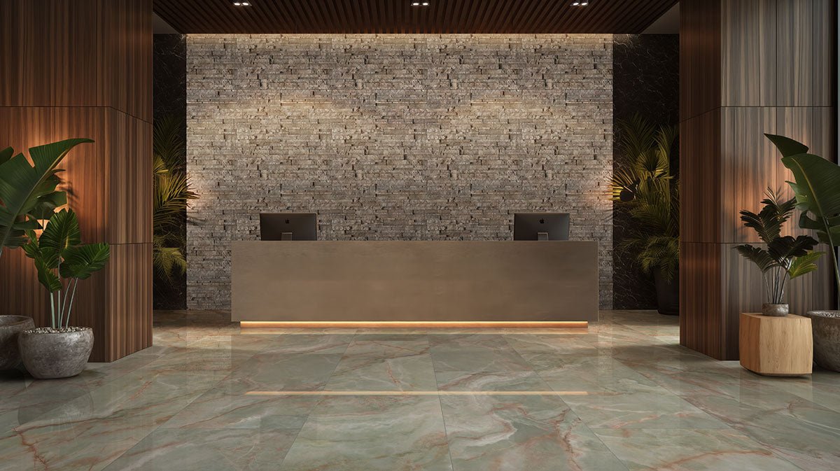 Aura Verde Onyx 24" x 48" Porcelain Field Tiles MSI- Zicana Boutique -9