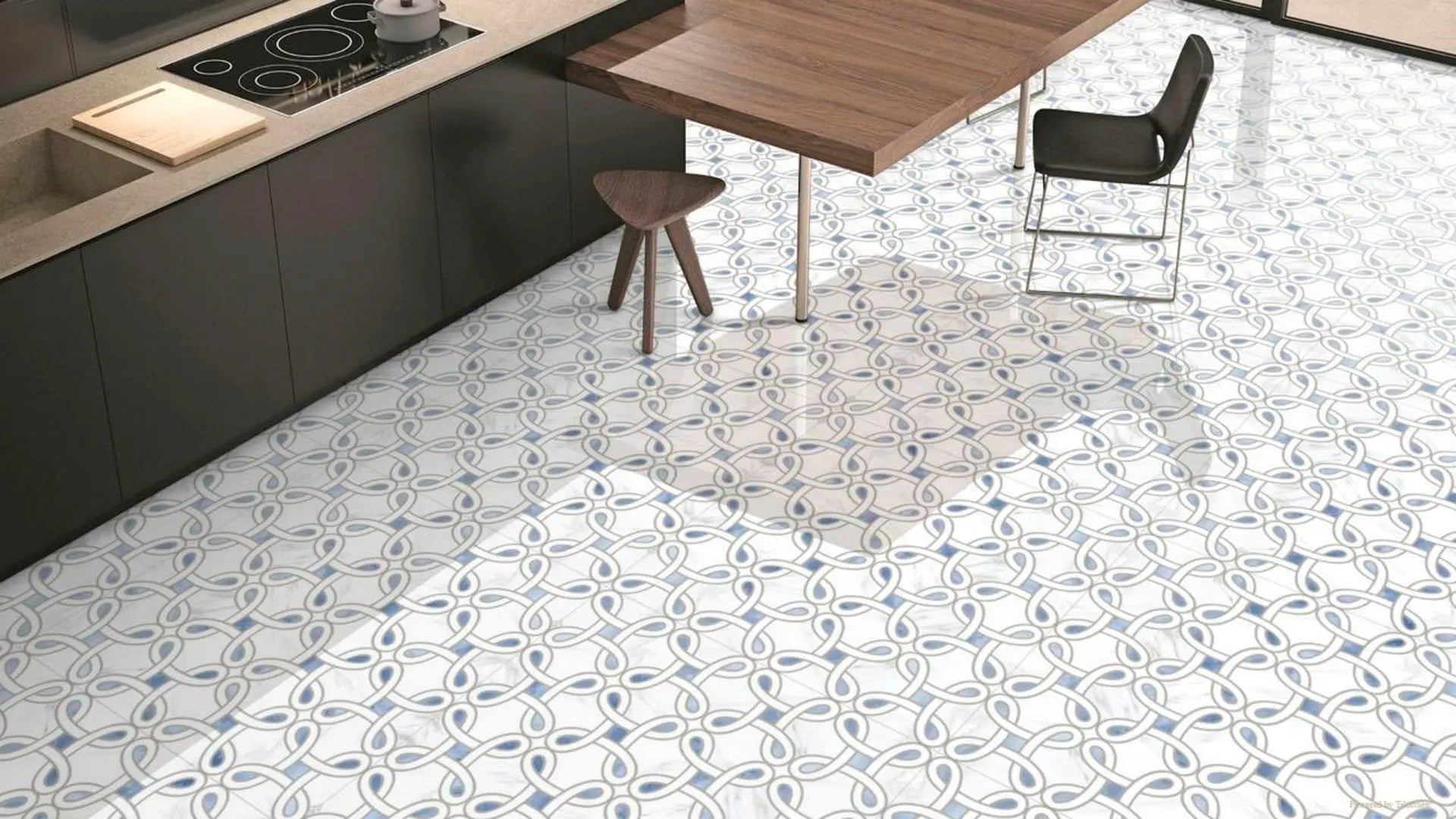 Azul Bahia Twist Raphael 32" x 32" Field Tile Raphael Porcelain - Zicana Boutique - 3